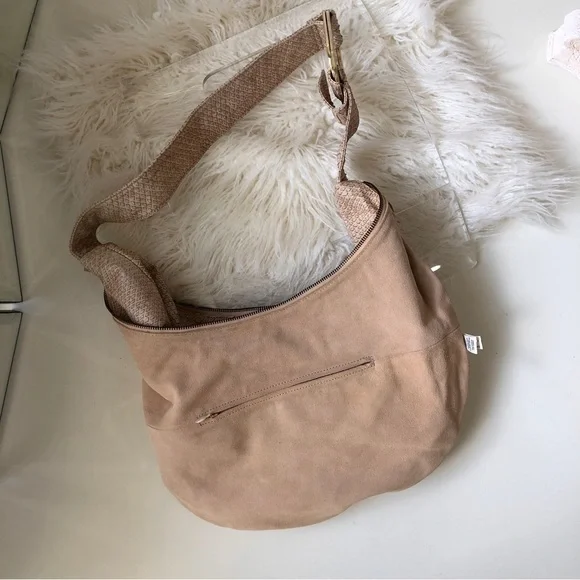 Banana Republic Snakeskin Embossed Leather Boho Crossbody Purse Handbag - Picture 10 of 16